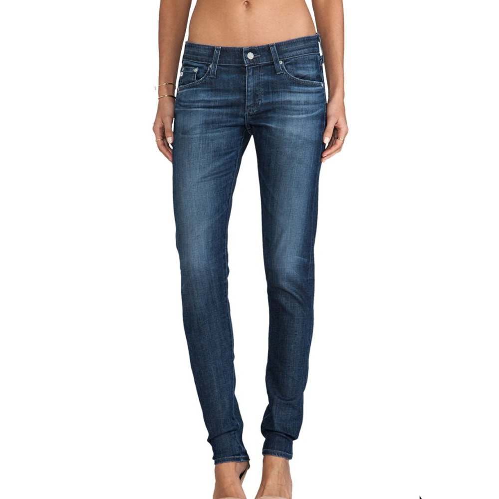 AG Adriano Goldschmied The Nikki Dark Wash Relaxed Skinny Jeans Sz 28R